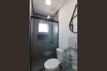 Banheiro Social de kitnet/studio para alugar com 1 quarto, 22m² em Conjunto Habitacional Franchini, São Bernardo do Campo