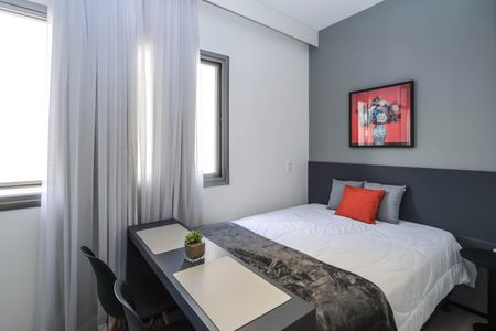 Quarto e cozinha de kitnet/studio para alugar com 1 quarto, 18m² em Liberdade, São Paulo