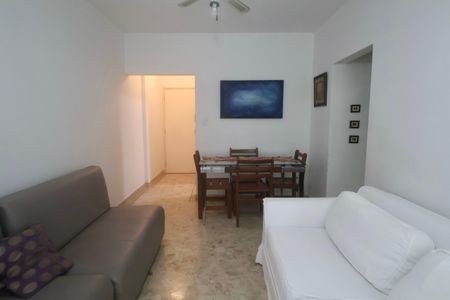Sala de apartamento para alugar com 1 quarto, 56m² em Barra Funda, Guarujá