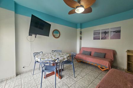 Sala de apartamento para alugar com 1 quarto, 58m² em Centro, Guarujá