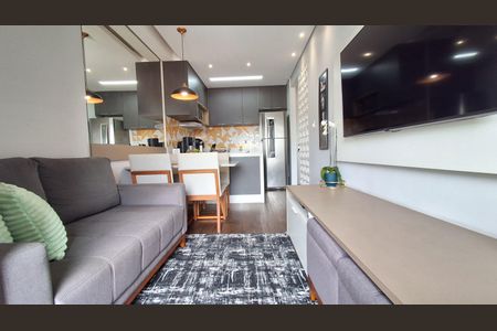 Sala de apartamento à venda com 1 quarto, 40m² em Nova Gerti, São Caetano do Sul