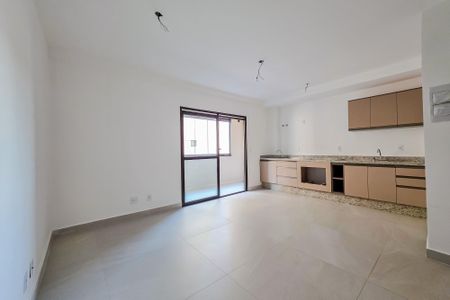 Sala e Cozinha de apartamento à venda com 1 quarto, 51m² em Parque das Nações, Santo André