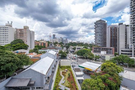 Vista da Varanda de apartamento à venda com 1 quarto, 28m² em Sumaré, São Paulo