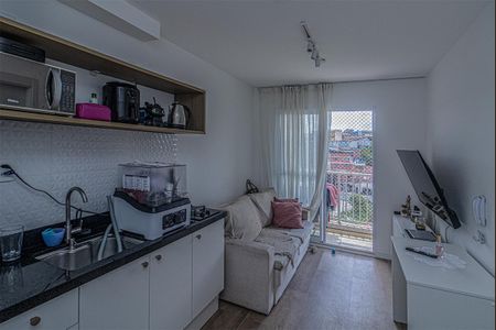 sala, cozinha e área de serviço_2 de apartamento para alugar com 1 quarto, 29m² em Sacoma, São Paulo