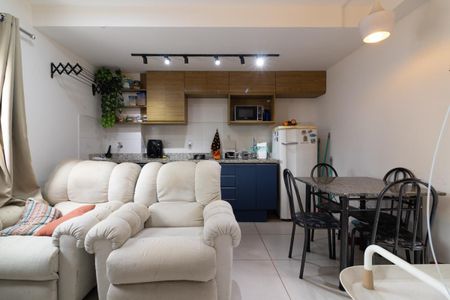 Sala/Cozinha e Área de Serviço de apartamento para alugar com 1 quarto, 34m² em Tremembé, São Paulo