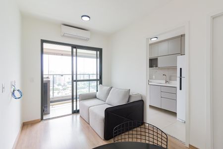 Sala de apartamento para alugar com 1 quarto, 40m² em Brooklin, São Paulo