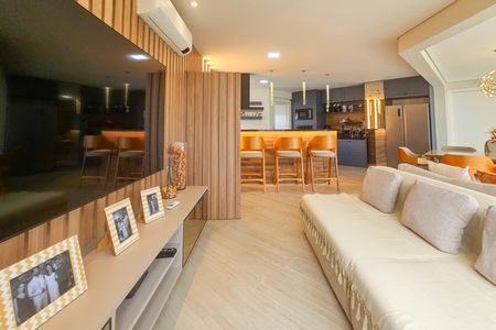 Sala de apartamento para alugar com 3 quartos, 114m² em Jardim Tres Marias, Guarujá