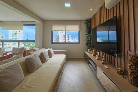 Sala de apartamento para alugar com 3 quartos, 114m² em Jardim Tres Marias, Guarujá