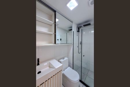 Studio para alugar com 25m², 1 quarto e sem vaga Studio para alugar com 25m², 1 quarto e sem vagaBanheiro da Suíte