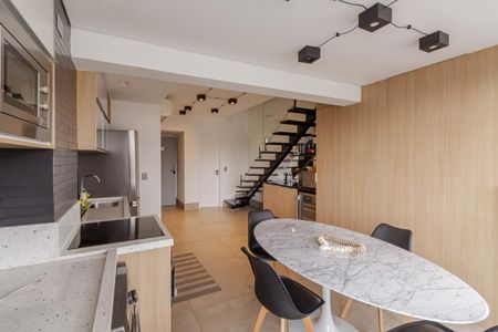 Apartamento para alugar com 115m², 1 quarto e 1 vaga Apartamento para alugar com 115m², 1 quarto e 1 vagaDuplex - Sala de Jantar e Cozinha