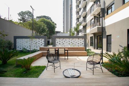 Studio para alugar com 27m², 1 quarto e sem vaga Studio para alugar com 27m², 1 quarto e sem vagaÁrea Comum - Churrasqueira