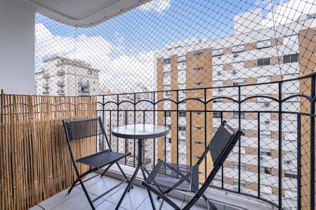 Sala/Cozinha - Varanda de apartamento à venda com 1 quarto, 48m² em Jardim Paulista, São Paulo