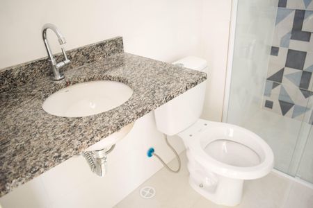 Studio para alugar com 32m², 1 quarto e sem vaga Studio para alugar com 32m², 1 quarto e sem vagaBanheiro