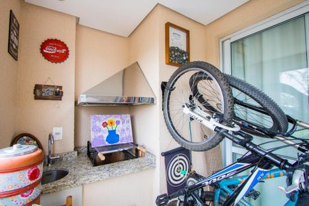 Varanda gourmet de apartamento à venda com 2 quartos, 80m² em Campestre, Santo André