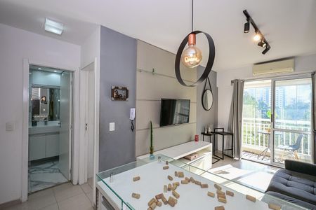 Sala de apartamento para alugar com 1 quarto, 37m² em Panamby, São Paulo