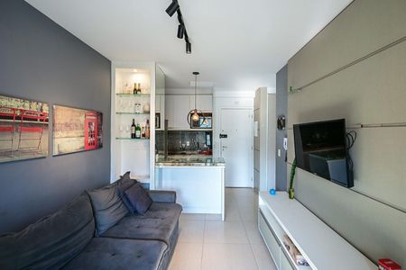 Sala de apartamento para alugar com 1 quarto, 37m² em Panamby, São Paulo