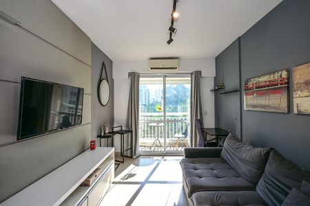 Sala de apartamento para alugar com 1 quarto, 37m² em Panamby, São Paulo