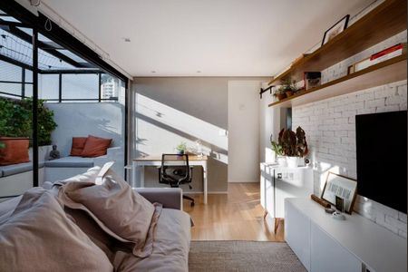 Sala de apartamento para alugar com 1 quarto, 100m² em Vila Madalena, São Paulo