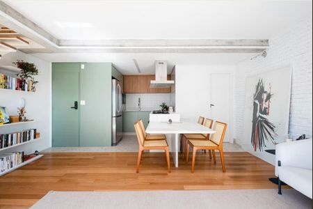 Sala de jantar de apartamento para alugar com 1 quarto, 100m² em Vila Madalena, São Paulo