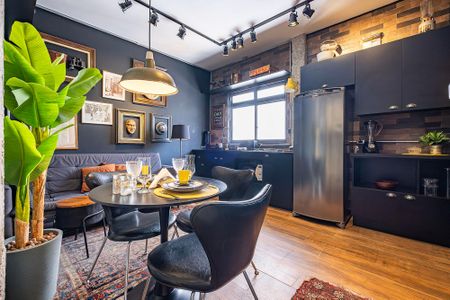 Sala/Cozinha de apartamento para alugar com 1 quarto, 30m² em Jardim Paulista, São Paulo