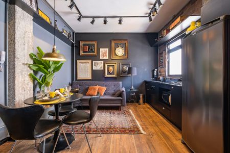 Sala/Cozinha de apartamento para alugar com 1 quarto, 30m² em Jardim Paulista, São Paulo