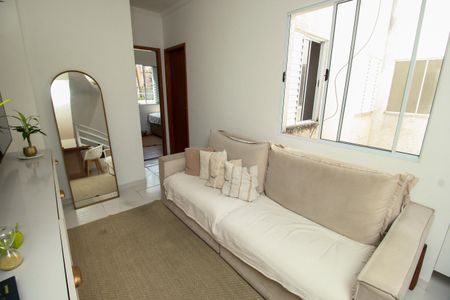 Sala de apartamento à venda com 2 quartos, 90m² em Vila Lutécia, Santo André