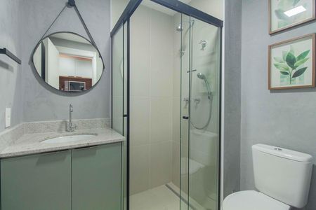 Studio para alugar com 28m², 1 quarto e sem vaga Studio para alugar com 28m², 1 quarto e sem vagaBanheiro
