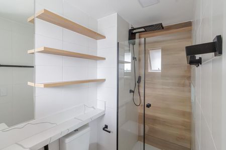 Studio para alugar com 30m², 1 quarto e sem vaga Studio para alugar com 30m², 1 quarto e sem vagaBanheiro da Suíte
