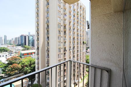 Varanda da Sala de apartamento à venda com 1 quarto, 55m² em Vila Olímpia, São Paulo