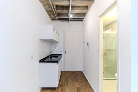 Cozinha de kitnet/studio para alugar com 1 quarto, 22m² em Campos Elíseos, São Paulo