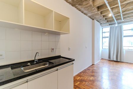 Cozinha de kitnet/studio para alugar com 1 quarto, 22m² em Campos Elíseos, São Paulo