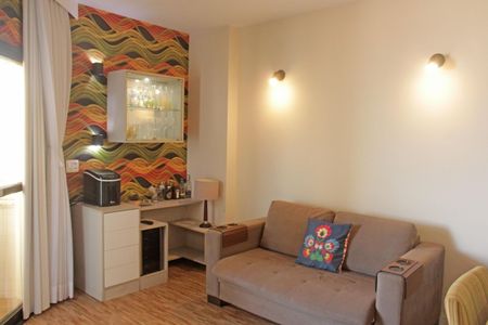 Sala de apartamento para alugar com 1 quarto, 43m² em Boqueirão, Santos