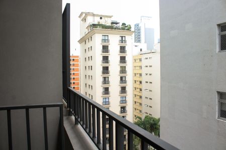 Vista da Varanda de kitnet/studio à venda com 1 quarto, 36m² em Higienópolis, São Paulo