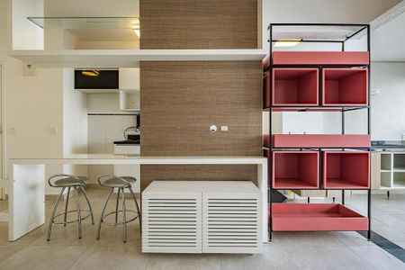 Sala/Cozinha de apartamento para alugar com 2 quartos, 61m² em Pinheiros, São Paulo