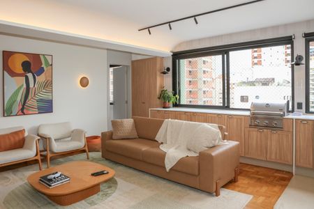 Sala e Cozinha de apartamento à venda com 3 quartos, 131m² em Perdizes, São Paulo