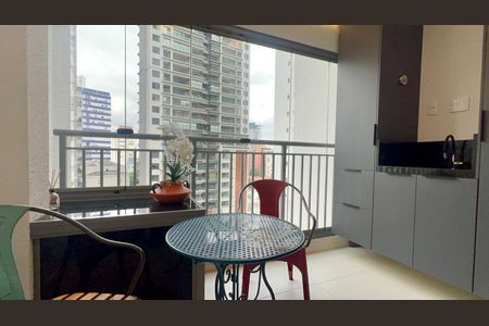 Varanda de kitnet/studio para alugar com 1 quarto, 26m² em Pompeia, São Paulo