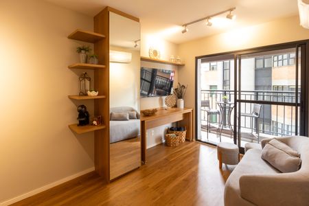 Sala de apartamento à venda com 1 quarto, 35m² em Campo Belo, São Paulo