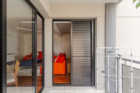 Sacada da Sala de apartamento à venda com 1 quarto, 82m² em Itaim Bibi, São Paulo