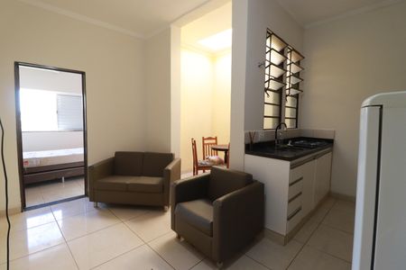 Sala de apartamento para alugar com 1 quarto, 40m² em Jardim Irajá, Ribeirão Preto