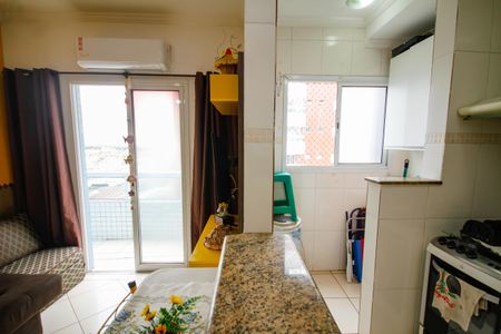 Cozinha de apartamento para alugar com 1 quarto, 35m² em Guilhermina, Praia Grande