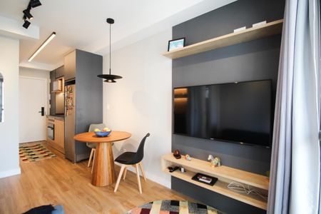 Sala de apartamento à venda com 1 quarto, 35m² em Indianópolis, São Paulo