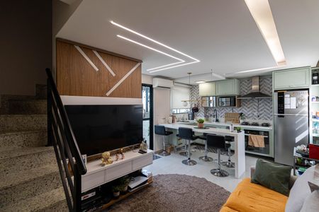 Sala e Cozinha  de apartamento à venda com 2 quartos, 65m² em Vila Ré, São Paulo