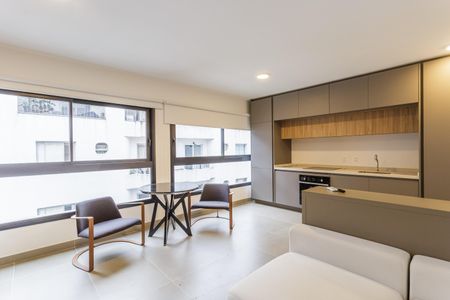 Sala de apartamento para alugar com 1 quarto, 53m² em Itaim Bibi, São Paulo