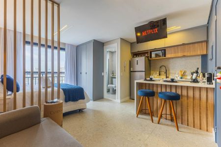 Sala de kitnet/studio para alugar com 1 quarto, 26m² em Jardim Panorama, São Paulo