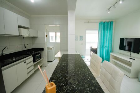 Sala de apartamento para alugar com 1 quarto, 55m² em Aviação, Praia Grande