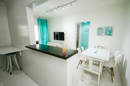 Sala de apartamento para alugar com 1 quarto, 55m² em Aviação, Praia Grande
