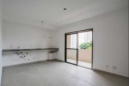 Sala de apartamento à venda com 1 quarto, 51m² em Vila Camilópolis, Santo André