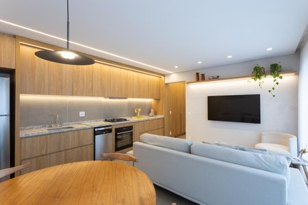 Sala de jantar de apartamento para alugar com 2 quartos, 67m² em Indianópolis, São Paulo