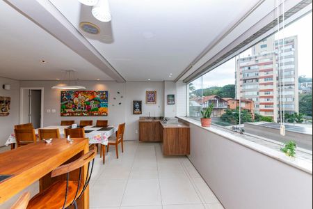 Varanda da Sala de apartamento à venda com 4 quartos, 224m² em Santa Lúcia, Belo Horizonte