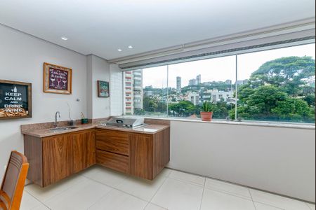 Varanda da Sala de apartamento à venda com 4 quartos, 224m² em Santa Lúcia, Belo Horizonte